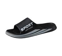 Sandali da uomo di dimensioni 2026, pantofole da bagno alla moda, scarpe da doccia per piscina e spiaggia (2), Nero , 41 1/3 EU