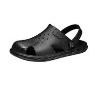Sandali da uomo in finta pelle, con punta chiusa, leggeri, con cinturino sul retro, sandali estivi alla moda, traspiranti, casual, pantofole impermeabili antiscivolo, scarpe antiscivolo per piscina