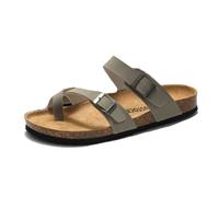 Sandali Da Uomo Per Esterni, Sandali Estivi Traspiranti Da Uomo Slip-on Per Alleviare L'alluce Valgo Con Cinturino Regolabile Con Fibbia In Metallo, Eleganti Infradito Ortopediche PU(Gray,38 EU)