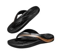 Sandali da uomo piatti, infradito estivi, da spiaggia, antiscivolo, leggeri, comodi infradito aperte, pantofole da bagno, oro rosa, 41 EU