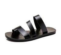 Sandali da Uomo Traspiranti Antiscivolo con Punta A Clip E Correttore per Alluce Valgo da Spiaggia, Eleganti Infradito Ortopediche Morbide Resistenti Aperte Spiaggia, per papà, Uomo(Black,41 EU)