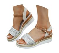 Sandali Donna Chiusi Sandalo Donna Sandali Comodi e Belli Estivi con Plateau per Scarpe Casual da Passeggio Ideali per Viaggi Tacco Comodo Medio Design Aperto Perfetto a Deportiva Fiesta