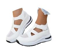 Sandali Donna Chiusi Sandalo Elegante Donna Sandali Estive Eleganti Plateau Pianta Larga Modello Slip-On Spiaggia Casual Estivo Espadrillas Cinturino Regolabile ChiusuraVerano