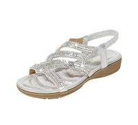 Sandali Donna Comodi Estive Eleganti Bohemien Sandali Antiscivolo Bassi Leggeri Comode Moda Piatti Infradito Con Zeppa Con Strass Ortopedici Casual Gioiello Flip Flops Piscina Spiaggia Scarpe Offerta
