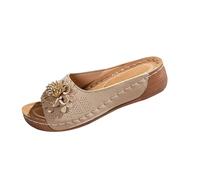 Sandali Donna Comodi Leggere Estive Pantofole Con Zeppa Ortopediche Comode Scarpe Fascite Plantare Eleganti Infradito Camminare Punta Aperta Slip on Offerta Ciabatta Antiscivolo Ciabattina Mare