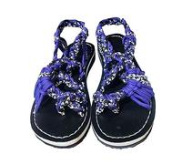Sandali Donna Comodi Ma Eleganti Scarpe Aperte Sandali con nodo di grandi dimensioni abbinati a colori da donna 2026 nuovi piatti da spiaggia europei Pelle Estive (Purple 40)