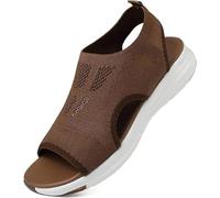 Sandali Donna Comodi Traspirante Sportive Leggere Sandali Antiscivolo Trekking Comode Eleganti Scarpe Supporto Arco Plantare Ortopedici Mesh Estive Sandalo Camminare Con Zeppa Offerta Moda Piscina