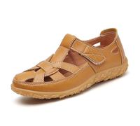 Sandali Donna Con Zeppa,Camminata Vintage Scarpe Ortopedici Leggere Comode Aperta Sandalo Punta Chiusa Estive Cut Out Antiscivolo de Spiaggia Comodi Eleganti