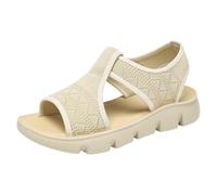 Sandali Donna con Zeppa Comode E Regolabili Piatto Cinturino alla Caviglia Camminata Vintage Scarpe Sportivi Ortopediche Traspirante Comodi Eleganti Leggere da Sposa Festa