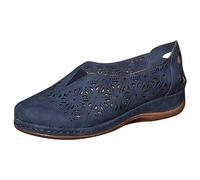 Sandali Donna Con Zeppa Zeppe Estive Neri Eleganti Scarpe da Donna On da Punta Scarpe Singole Traspiranti Piatte Roll Back Sandali Con Tacco Estive Comode (Blue 36)