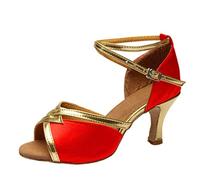 Sandali Donna Eleganti Scarpe da Ballo Estivi Comode Cuoio Comode, con Plateau Scarpe da Donna Comode Scarpe Eleganti da Donna Scarpe Donna da Cerimonia Scarpe Sposa Comode (Red, 38)