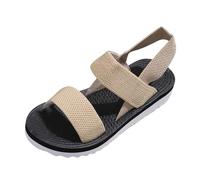 Sandali Donna Estate Camminando Confortevole Ortopedico Scarpe Piattaforma Scratch Traspirante Punta Aperta Sandali Da Spiaggia, Marrone 2, 36 EU