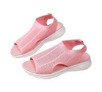 Sandali Donna Estate Confortevole Ortopedico Punta Aperta Scarpe Antiscivolo Traspirante Casual Sandali da Spiaggia Leger Boho Platform Sandals, Moda Estate 2025 Donne, rosa, 37 EU
