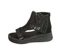 Sandali Donna Estate Zeppe Sandalo Spartano Ortopedico Confortevole | Sandali Piattaforma, Punta Aperta, Chic Lavorato, Monte, Sandalo Con Cerniera Al Tacco Traspirante Casual, Vacanza