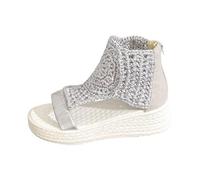 Sandali Donna Estate Zeppe Sandalo Spartano Ortopedico Confortevole | Sandali Piattaforma, Punta Aperta, Chic Lavorato, Monte, Sandalo Con Cerniera Al Tacco Traspirante Casual, Vacanza