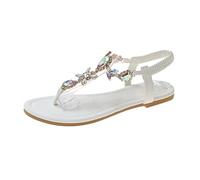 Sandali Donna Estive 2025 Comode Estive Boho Infradito Bassi Con Strass Eleganti Leggeri Ortopedici Moda Sandali Con Zeppa Antiscivolo Gioiello Piatti Offerta Sandals Spiaggia Mare Flip Flops Casual