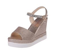 Sandali Donna Estive 2025 Ortopedici Sandali con Zeppa Comode Leggere Eleganti Aperta Scarpe Cerimonia Vintage Cuoio Artificiale Antiscivolo Sandals Da Sera Offerta Sandalo Espadrillas Spiaggia Mare
