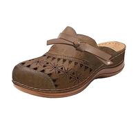 Sandali Donna Estive Comode Eleganti Sandali Punta Chiusa Con Zeppa Slippers Bassi Antiscivolo Roma Mules Ortopediche Piscina Nuovi Sabot Con Plateau Sughero Pantofole Mare Bohemia Sandali Trekking