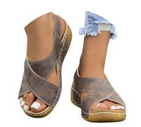Sandali Donna Estive Comode Sandali Eleganti con Adjustable Strappo Scarpe Leggere e Regolabili Comodi Sandalo Cuoio Artificiale Sportivi Ortopediche Traspirante Scarpe Sportivi Antiscivolo Trekking