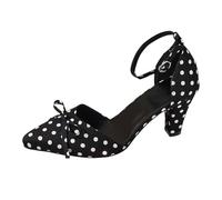 Sandali Donna Estive con Tacco Largo, Sandali Tacco Donna Estive Eleganti Sandali con Tacco A Punta E Stampa per L'Estate | Stiletto Slanciati E Raffinati Perfetti per Le Giornate Calde (Black2 37)