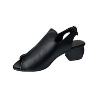 Sandali Donna Estive Con Tacco Medio Con Regolabile Cinturino Alla Caviglia Sandalo Da Donna In Pelle Fondo Spessore Sandal Bocca Di Pesce Vintage Casual Roma Sandals Slingback Scarpe