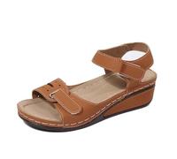 Sandali Donna Estive con Zeppa, Scarpe Donna Estive Sandali Eleganti Sandali da per Un Relax Casual con Punta Aperta Tacco a Zeppa E Cinturino Regolabile Perfetti per L'Estate E da Abbinare Ai Jeans