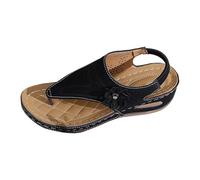 Sandali Donna Estive Espadrillas Donna Zeppa Con Eleganti Estivi Scarpe Nere Zeppe Bassi Pelle Sandalo Nero Comodi Ciabatte Sandaletti Domna 44 Comode Tacco Platform Confort Alti Camminata Da Comodo