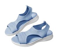 Sandali Donna Estive Ortopediche 2025 Elegante Comodi Sandali Bassi Mesh Traspirante Pianta Larga Casual Leggero Sandalo Sportivo Trekking Lavabili Scarpe Estivi Aperta Antiscivolo Morbida Gomma Suola