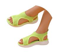 Sandali Donna Estive Ortopediche 2025 Elegante Comodi Sandali Bassi Mesh Traspirante Pianta Larga Casual Leggero Sandalo Sportivo Trekking Lavabili Scarpe Estivi Aperta Antiscivolo Morbida Gomma Suola