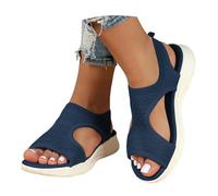 Sandali Donna Estive Ortopediche 2025 Elegante Comodi Sandali Bassi Mesh Traspirante Pianta Larga Casual Leggero Sandalo Sportivo Trekking Lavabili Scarpe Estivi Aperta Antiscivolo Morbida Gomma Suola