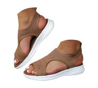 Sandali Donna Estive Ortopediche 2025 Elegante Comodi Sandali Bassi Mesh Traspirante Pianta Larga Casual Leggero Sandalo Sportivo Trekking Lavabili Scarpe Estivi Aperta Antiscivolo Morbida Gomma Suola