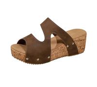 Sandali Donna estive ortopedici Plantare Estraibile, Ciabatte Eleganti Perle Strass Oro Zeppa Bassa Cinturino Caviglia Antiscivolo, Comodi Mare Festa Matrimonio Domna Dinna