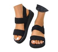 Sandali Donna Estive Sandali Donna Comodi Estive Comode Zeppe Estiva Sandalo Comodo Zeppa Estivi Scarpe Elastico Sportivi Neri Bassi Memory Foam Trekking Da Granchio Platform Estivo Ortopedici