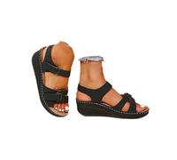Sandali Donna Estive Zeppa Leggere Ortopedici Sandali Aperta Bassa Scarpe Comode Eleganti Moda Offerta Sandals Da Passeggio Sportive Cuoio Artificiale Vintage Mare Sandalo Antiscivolo Con Plateau