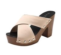 Sandali Donna Estivi Con Tacco Largo Sandali Estive Eleganti Comode Fibbie Scarpe Da Ballo Latino Americano Plateau Sexy Da Sera Sandalo Moda Tango Sandalo Punta Aperta Matrimonio Ufficio Casual