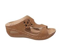 Sandali Donna Estivi Offerta Bassi, Ortopediche Sandalo Donna Plateau Sandaletti con Tacco Ciabatte Fiori Pantofole Piattaforma Supporto Arco Sandali Bocca di Pesce Aperte Pantofola Slip-On Comode