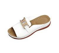 Sandali Donna Estivi Vendita, Ecopelle Ciabatte Donna Ortopediche Moda Leggere Sandalo Comode Supporto Arco Sandaletti con Punta Aperta Pantofole Antiscivolo Gomma Suole Scarpe Spiaggia Slippers