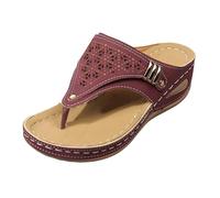 Sandali Donna Été Compensées Cuoio Tonghe Donna Confortabile Non Prezzo Ortopedico Sandale a Bout Aperto Suelle Scarpe Flessa Sandali Ortopedici 2026 Ortopedic Été Bout Ouvert Pantofole Confortabili