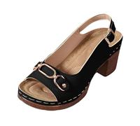 Sandali Donna Été Confortable Mules In Cuoio Per Donna Sandali Moda Punta Aperta Compensate Piattaforma Pantofole Premium Ortopediche Ortopedici Tendenza Plage Printemps Mignonnes Sexy Travail Bureau