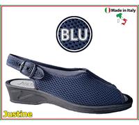 Sandali Donna in Tessuto Comodi Zeppa Ortopedici con Cinturino Justine 800