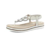 Sandali Donna Infradito con Pietre e Strass, Chiusura con Elastico Posteriore, Plantare Imbottito, Ghiaccio, 39