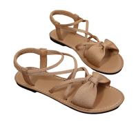 Sandali Donna Infradito Sandalo Zeppa Donna Sandali Chiusi Davanti Piatti Estivi Punta Fiocco Elastico Comodi Leggeri Traspiranti Suola Morbida Casual Quotidiano a Feminina Piscina