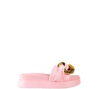 Sandali Donna Laura Biagiotti Basse Ciabatte Moda Logo 8175 Rosa