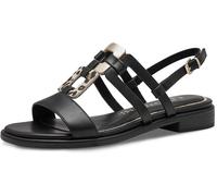 MARCO TOZZI Donna Sandalo morbido Feel Me plantare fodera morbida Vegano Alla moda, nero (BLACK/LEO), 40 EU