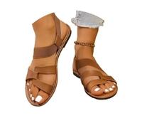 Sandali donna piatti fasce larghe punta aperta antiscivolo stile romano | Design minimalista essenziale, suola gomma flessibile, taglie generose per quotidiano, spiaggia e abiti casual