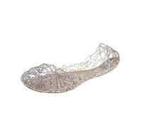 Sandali Donna Piatti Sandali Gelatina Scarpe Cave In Plastica Morbida Scarpe Spiaggia In Cristallo Traspirante Antiscivolo Scarpe Estive Stivali di Gomma Scarpe da Spiaggia Classici Trasparenti