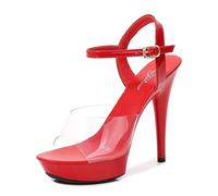 Sandali Donna Primavera Estate 13CM Tacchi Alti Sexy Sandali con Plateau a Spillo Scarpe da spogliarellista Tacchi Alti Trasparenti per Le Donne