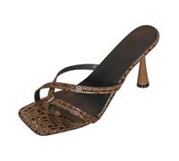 sandali donna,sandali estivi donna, estivi da con tacco, nuovi e popolari, stile retrò e con una sola Scarpe Principessa 25 (Brown, 36)