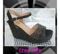 Sandali Donna SCARPE Zeppa Spago Tacchi alti 10 Zatteroni Espadrillas Corda VV