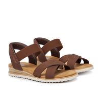 Sandali Donna Skechers Slip-ins Desert Marrone Elasticizzato con Memory Foam